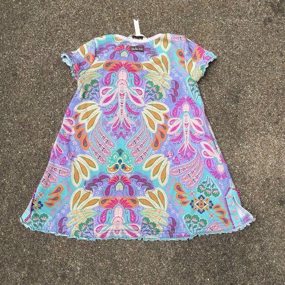 Matilda Jane Colorful Vibrant Paisley Beach Coverup Dress with Pockets Sz 6 - Picture 3 of 6